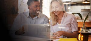 Two people in a coaching session